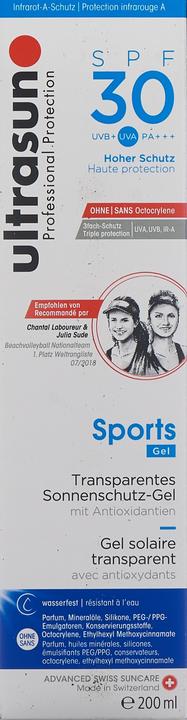 Actual product image Ultrasun Sports Gel (Suntan cream, SPF 30, 200 ml, 230 g)
