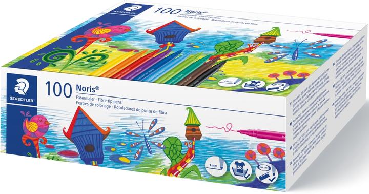Image du produit Staedtler SET de classe de fibres Noris 326 avec 100 pièces en 10 couleurs triées (En couleur d'écriture, 100 x)