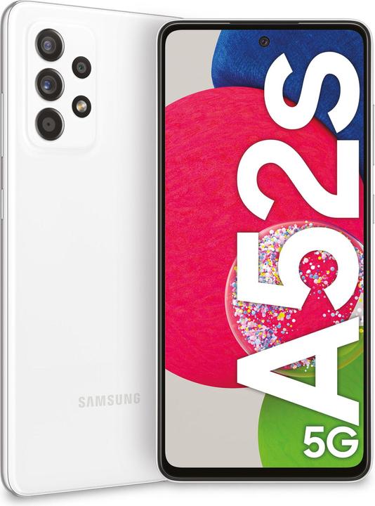 Produktbild Samsung Galaxy A52s EU (128 GB, Awesome White, 6.50", Hybrid Dual SIM, 5G)