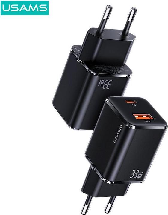 Usams Dual Ports GaN Mini Fast Charger (33 W)