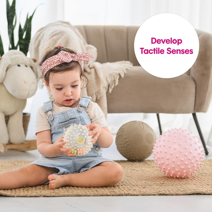 Produktbild Edushape - Sensory bouncy ball - Beige/Olive with structure (E705353be)