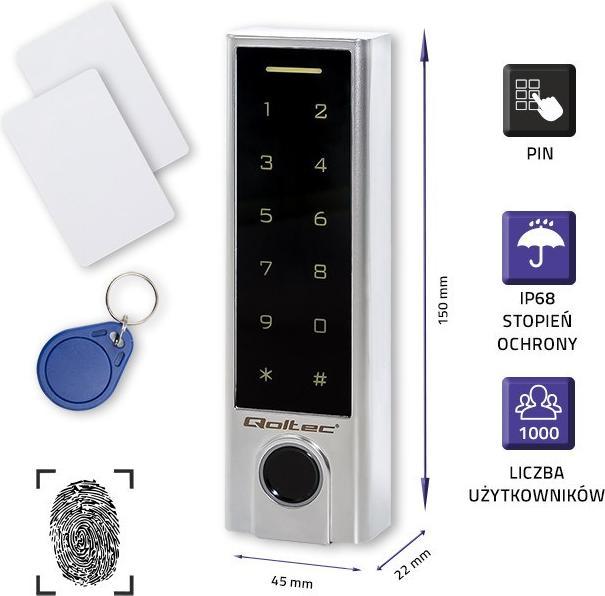Immagine prodotto Qoltec N--QOLTEC 52449 Serratura a codice PROTEUS con (Combinazione numerica elettronica)