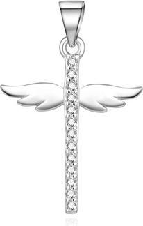 Beneto Playful silver pendant with zircons AGH229