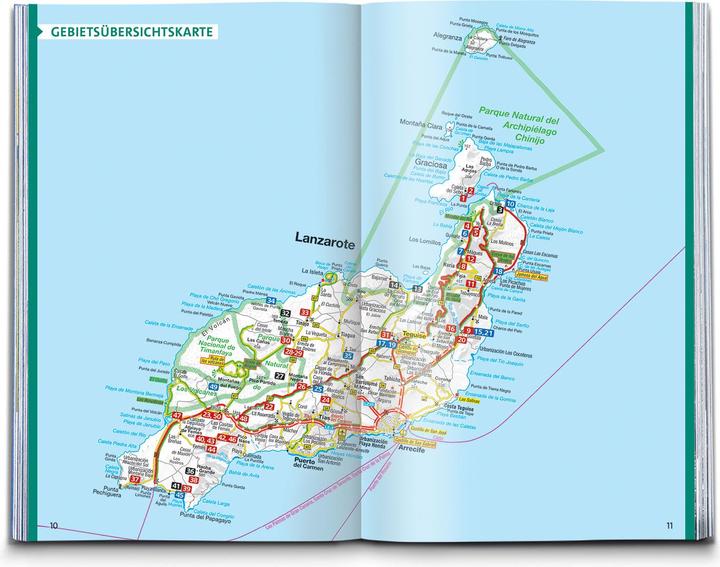 Image du produit Guide de randonnée Lanzarote, 50 circuits avec carte supplémentaire