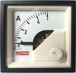 Image du produit Rs Pro Ampèremètre 5 (Input, Scale)A AC Tournevis, 45mm x 45mm P. 54 (<30 A)mm, 0  5 (Input, Scale)