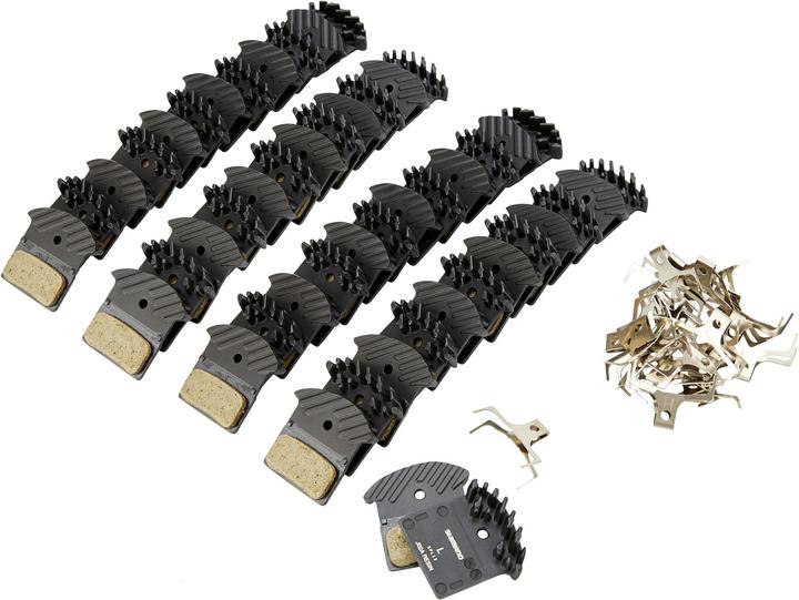 Produktbild Shimano Ice-Tech J02A Resin Scheibenbremsbeläge mit Kühlrippen J02A Resin 25 Paar (Shimano, Organisch (Resin))