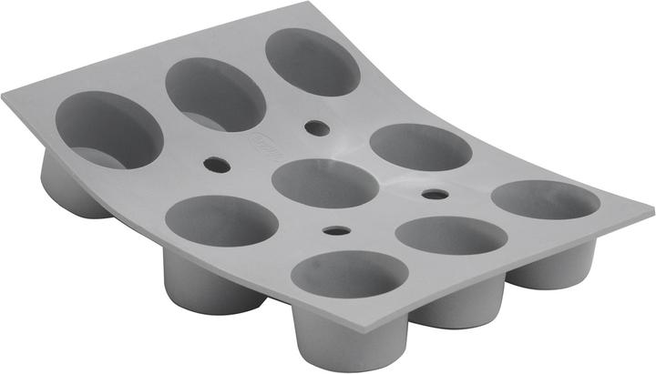 Actual product image de Buyer Elastomoule baking tin 21x17.6cm for 9 muffins (4.40 cm)