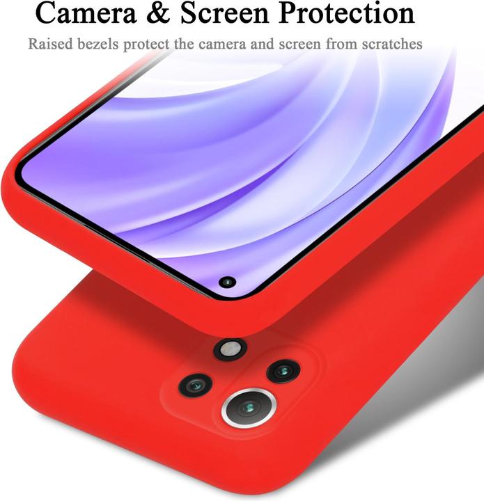 Productafbeelding Cadorabo TPU Liquid Silicone Hoesje voor Xiaomi Mi 11 LITE (4G / 5G) / 11 LITE NE (Xiaomi 11 Lite 5G NE, Xiaomi Mi 11 Lite, Xiaomi Mi 11 Lite 5G)