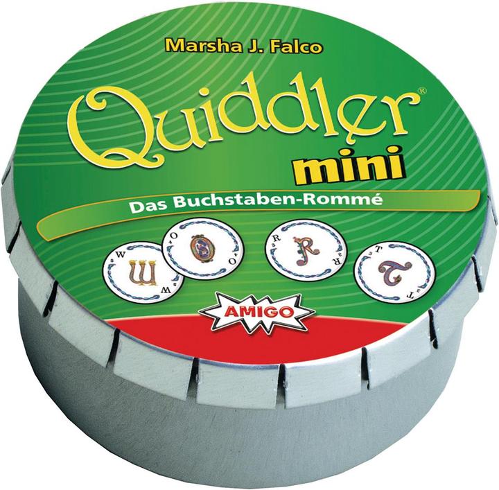 Actual product image Amigo Quiddler mini, d from 10 years, 2-4 players, in metal box 5 cm (German)