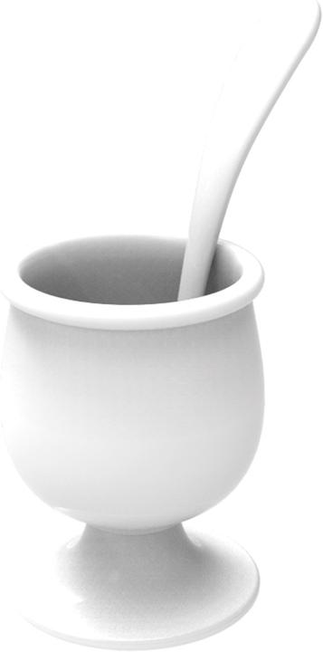 Image du produit Zak! Eierbecher und Löffel, weiss