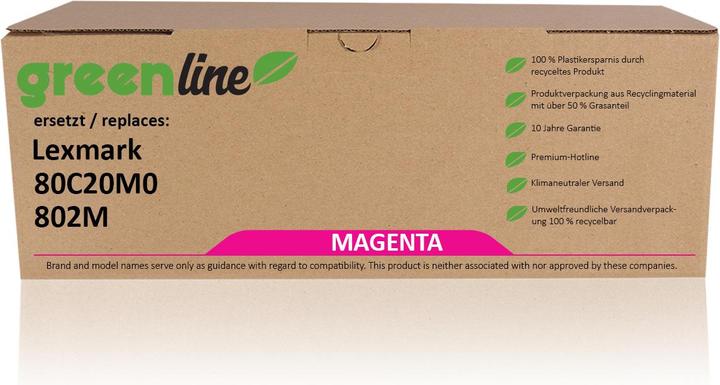 Image du produit Inkadoo Toner greenline ersetzt Lexmark 80C20Y0 / 802Y Toner