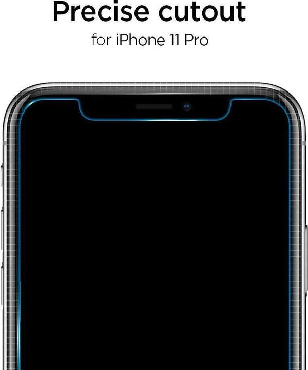 Produktbild Spigen Tempered Glass Alm Glas.Tr Slim 2-Pack Iphone 11 (2 Stück, Apple iPhone 11)