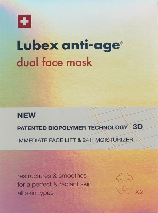 Actual product image Lubex anti-age dual face mask