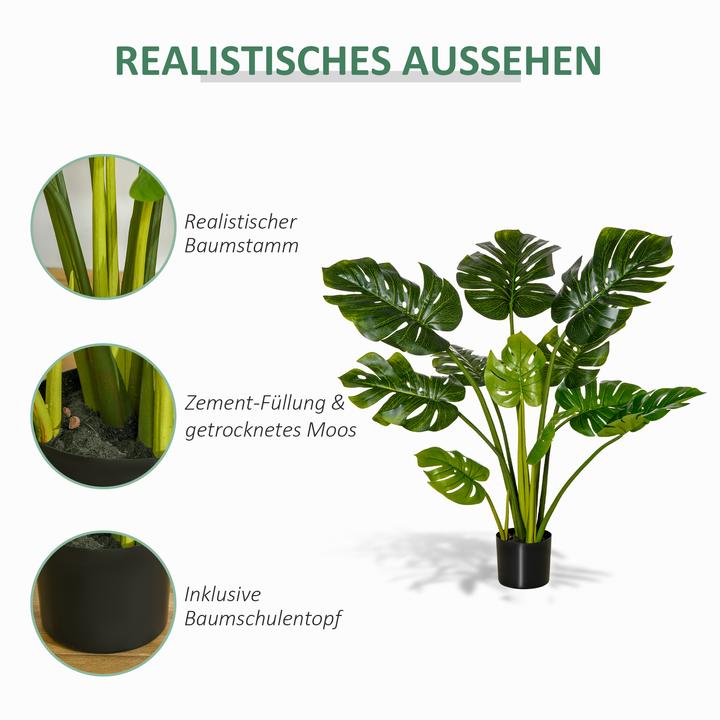 Produktbild Homcom künstliche Pflanze inklusive PE-Moos und Zementerde (110 cm)