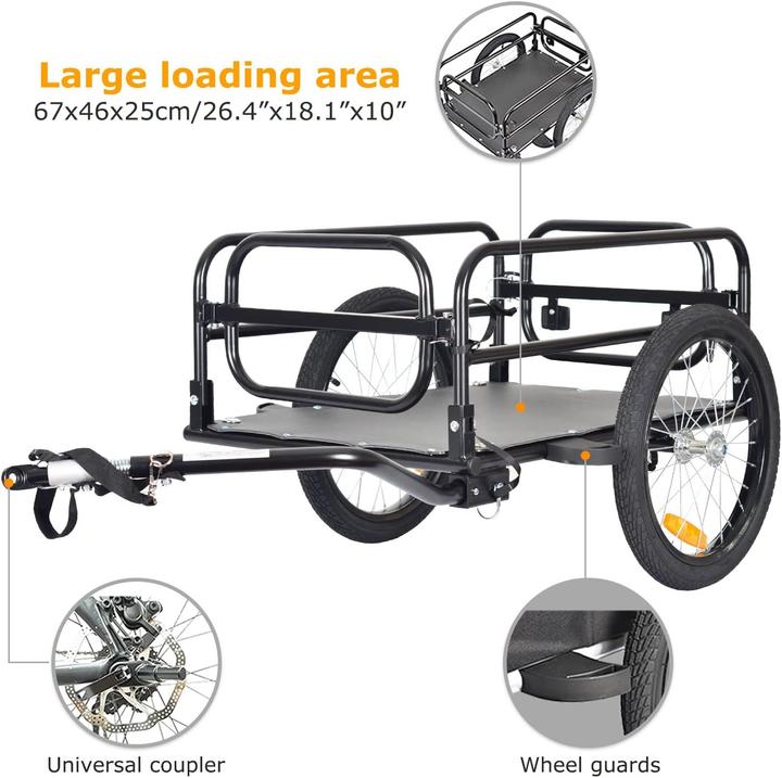 Actual product image Tiggo Klappbarer Fahrrad-Lastenanhänger