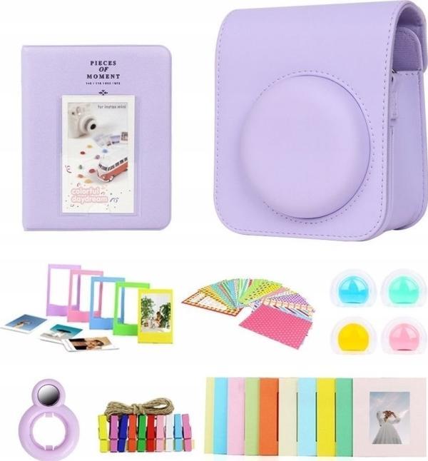 Actual product image Loveinstant SET 8in1 Accessories for FujiFilm INSTAX Mini 12/Purple