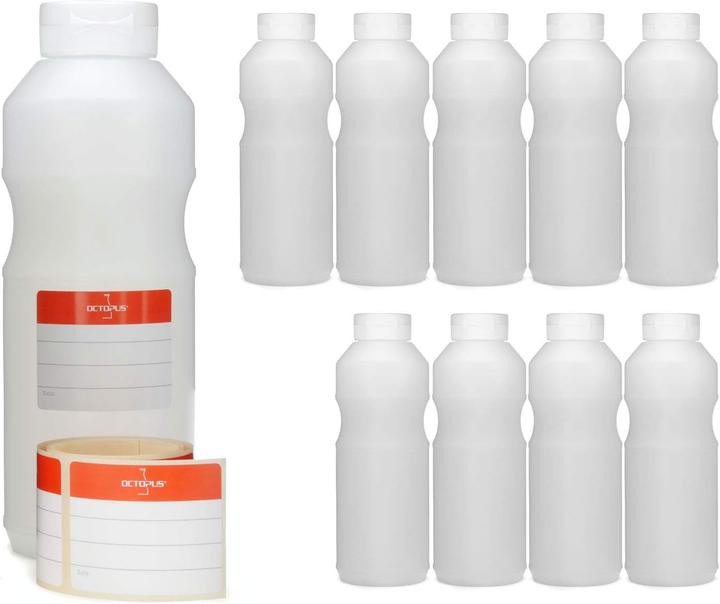 Produktbild 10er-Set Quetschflaschen inkl. Beschriftungsetiketten