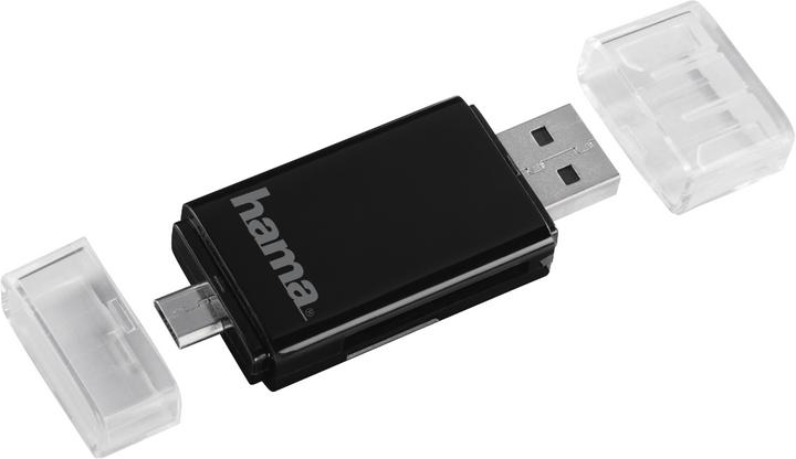 Actual product image Hama 2in1 USB 2.0 OTG card reader SD/microSD (USB 2.0, USB 2.0 Micro-B)