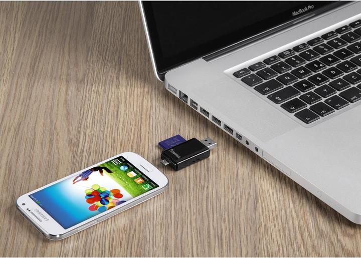 Actual product image Hama 2in1 USB 2.0 OTG card reader SD/microSD (USB 2.0, USB 2.0 Micro-B)