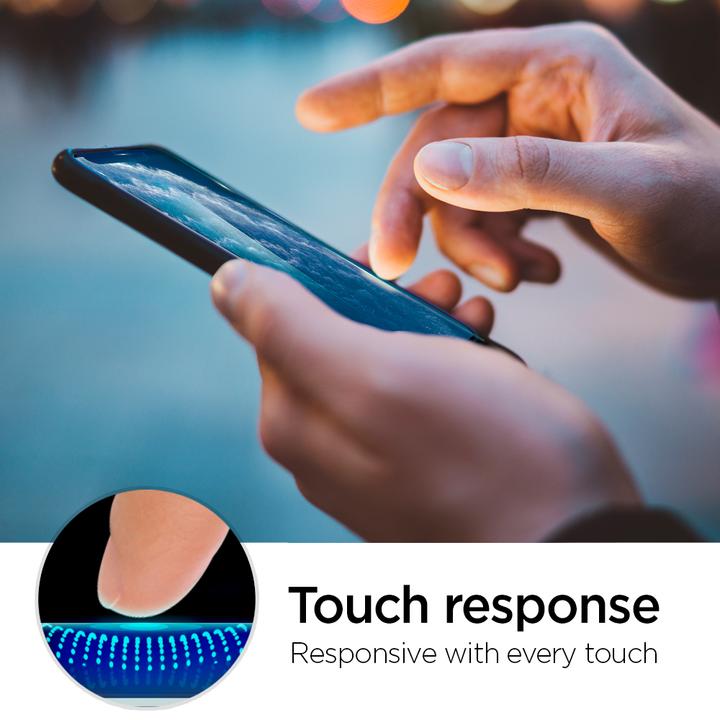 Produktbild Spigen Gehärtetes Glas SPIELT ALM GLASS FC IPHONE 11 FÜR KOFFER (1 Stück, Apple iPhone 11 Pro)