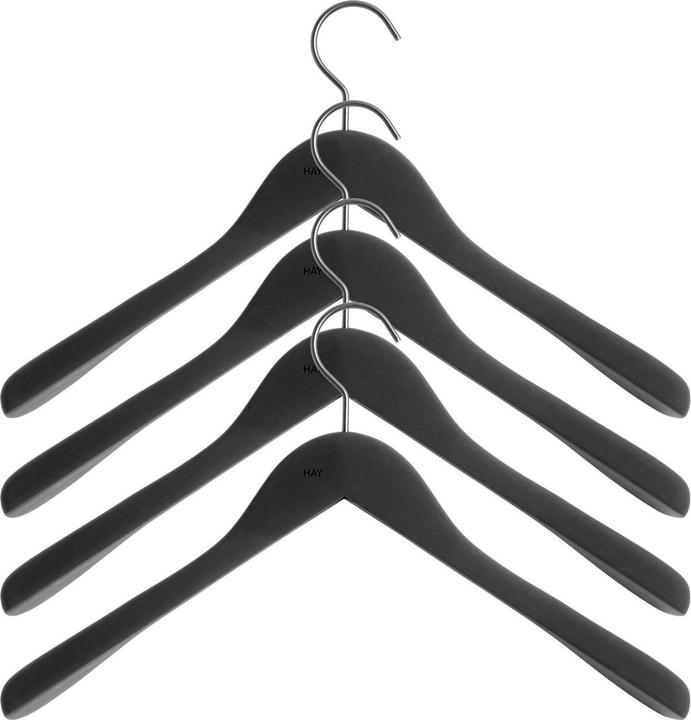 Produktbild HAY - Soft Coat Hanger Wide - Set of 4 (Black ) (4 x)