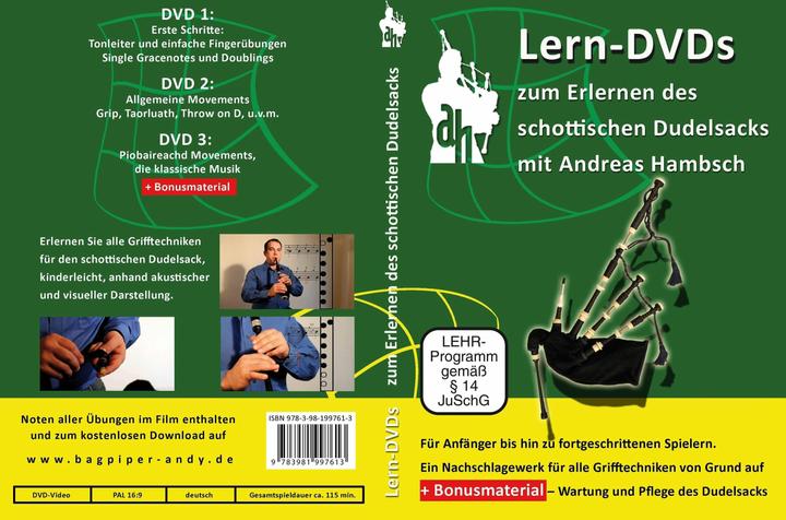 Produktbild Hambsch:Dudelsack Lern DVDs.1-3 (grün) (DVD, 2023, Deutsch)