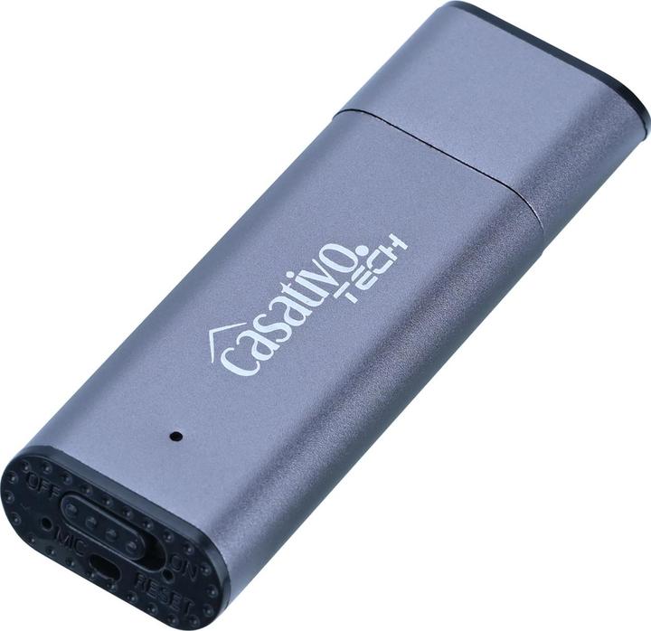 Image du produit Casativo Enregistreur vocal numérique 2en1 & clé USB avec activation sonore, 8 Go (8 Go)