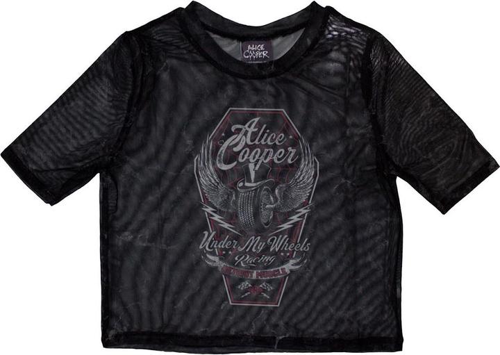 Alice Cooper Under My Wheels Netzgewebe Crop Top (Girlie)