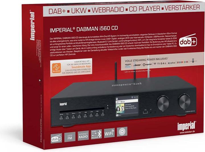 Immagine prodotto Imperial Dabman i560 CD (Web radio, DAB, VHF, FM, Bluetooth, WiFi)