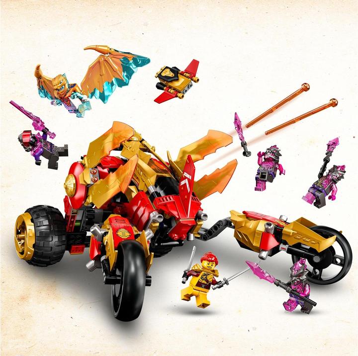 Actual product image LEGO Kai's gold dragon raider (71773, LEGO Ninjago)