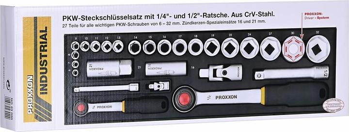 Produktbild Proxxon Steckschlüsselsatz (23 mm, 32 mm, 18 mm, 6 mm, 22 mm, 13 mm, 16 mm, 20 mm, 28 mm, 26 mm, 27 mm, 17 mm, 21 mm, 11 mm, 15 mm, 30 mm, 29 mm, 24 mm, 12 mm, 25 mm, 10  mm, 8 mm, 9 mm, 31 mm, 7 mm, 14 mm, 19 mm)