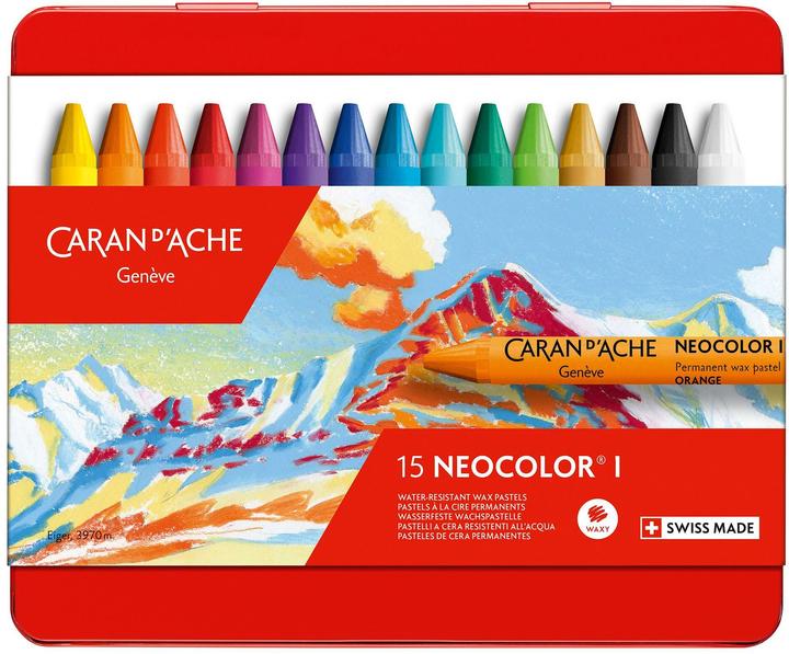 Immagine prodotto Caran d'Ache Neocolor I Metallschachtel (Multicolore, 15 x)