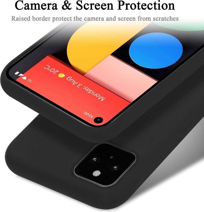 Actual product image Cadorabo Bumper Case for Google PIXEL 5 TPU Liquid Silicone Cover for Google PIXEL 5 (Google Pixel 5)