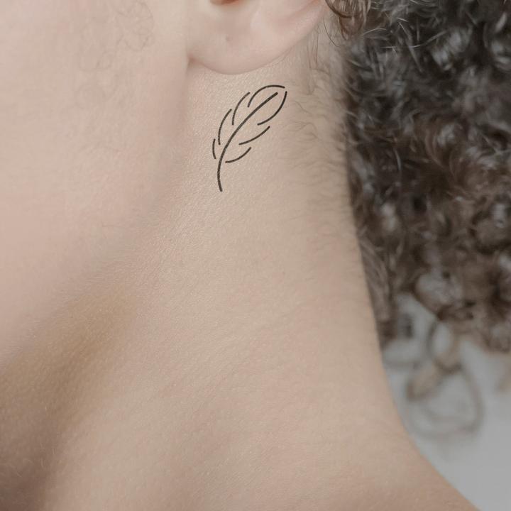 Produktbild minink Temporäres Tattoo – Fineline Tattoo Feder