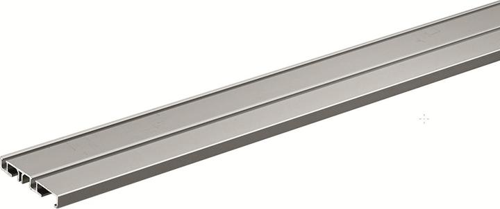 Hettich SlideLine M 2-bahniges Laufprofil schrauben / kleben, 4000 mm silber elox.