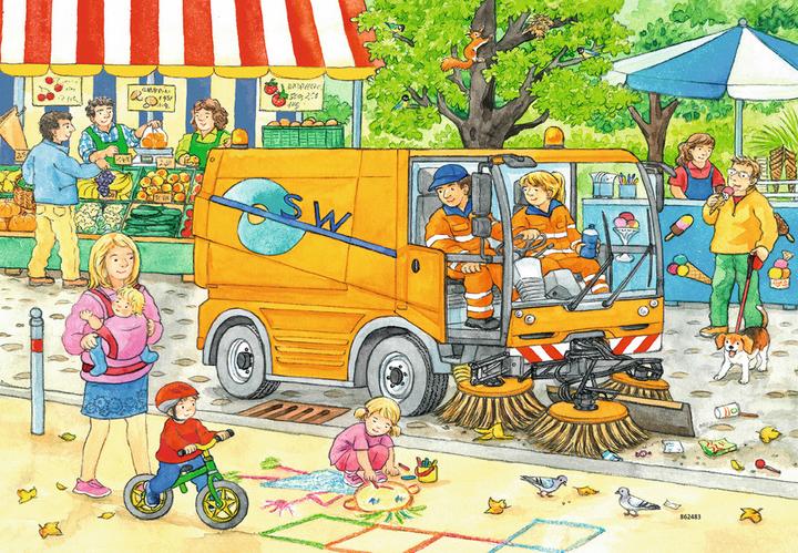 Produktbild Ravensburger Müllabfuhr & Kehrmaschine (12 Teile)