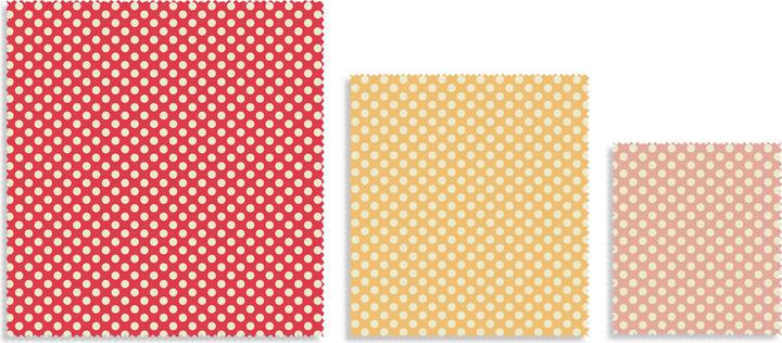 Pebbly Bienenwachstücher, 3er Set, S-M-L (3 x)