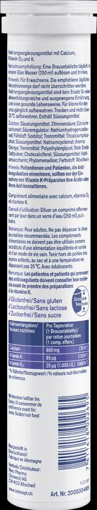 Nährwerte und Zutaten Tetesept Calcium 600 + D3 Brause (17 Stück, Brausetablette, 134 g)