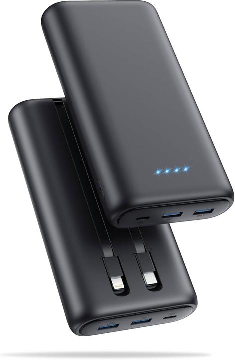 Actual product image Ekrist Powerbank mit Integriert Kabel & 4 LED-Anzeigen (26800 mAh, 25 W)