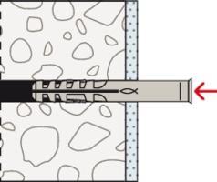 Actual product image Fischer Nylon plug-in dowel R 88536 (25 pcs.)