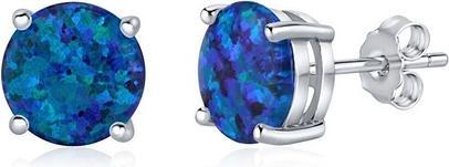 Image du produit Silvego Boucles d'oreilles en argent avec opale synthétique noire JJJ302004DB