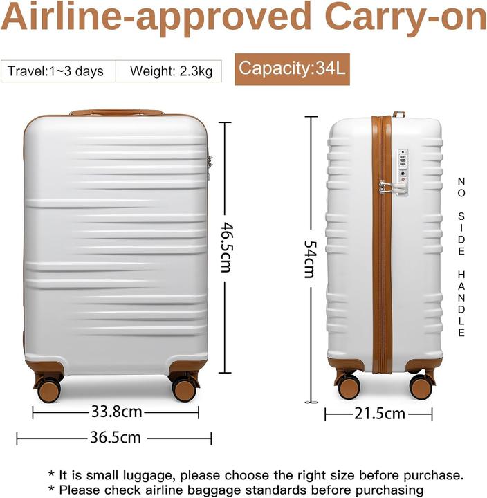 Produktbild British Traveller Hartschalenkoffer für Handgepäck (34 l, Handgepäck (bis 50l))