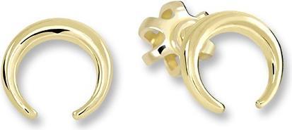 Brilio Tiny minimalist earrings made of yellow gold 231 001 00642
