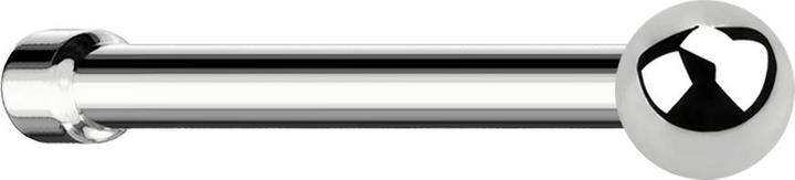 Produktbild Star Piercing Nasenstecker gerade silber mit Kugel (ohne Messing, Chirurgenstahl 316L)