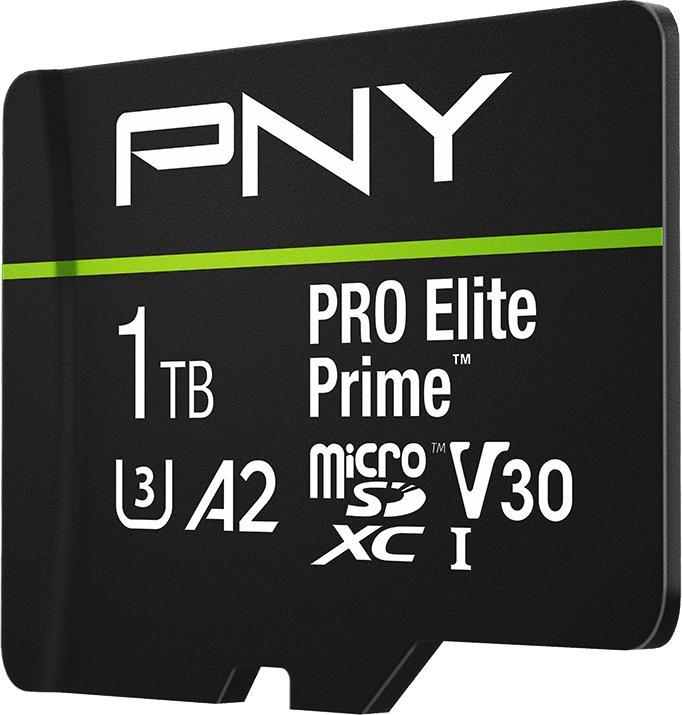 Actual product image PNY microSD Pro Elite Prime 1TB (1000 GB, microSDXC, U3, UHS-I)