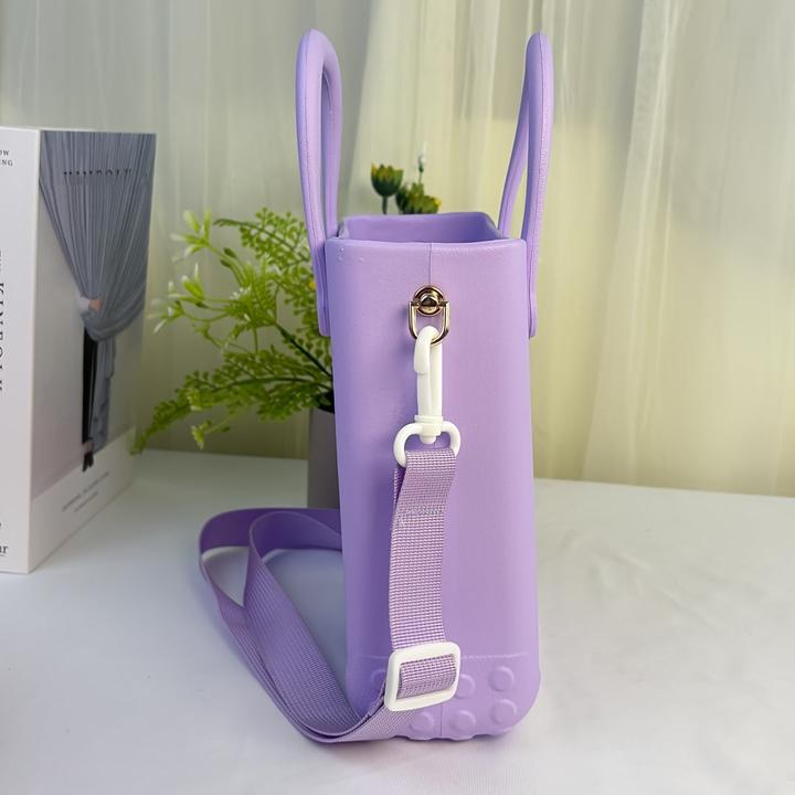 Actual product image Only-Bags.Store 1 Stück Mini-Strandtasche mit austauschbarem Schulterriemen - farbenfroher Sommerrucksack für