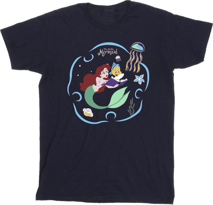 Disney The Little Mermaid Reading A Book TShirt Mädchen