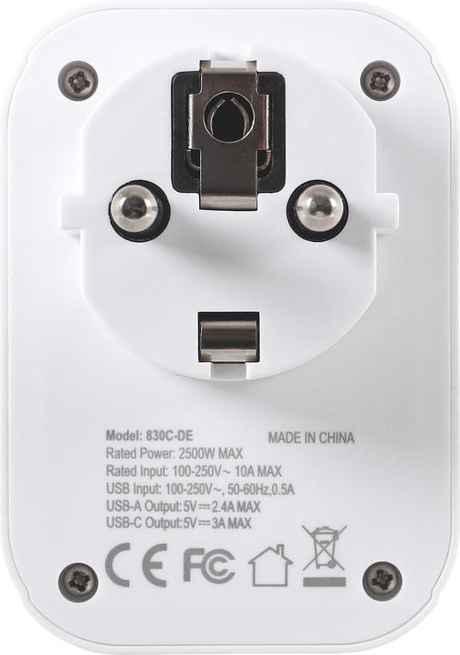 Produktbild Lifeventure World to Europe Travel Adaptor with USB (& USB C)