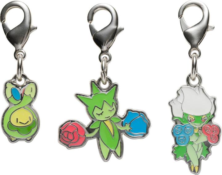 Pokémon Pokemon Center - Budew, Roselia, Roserade Schlüsselanhänger - 3 Stück