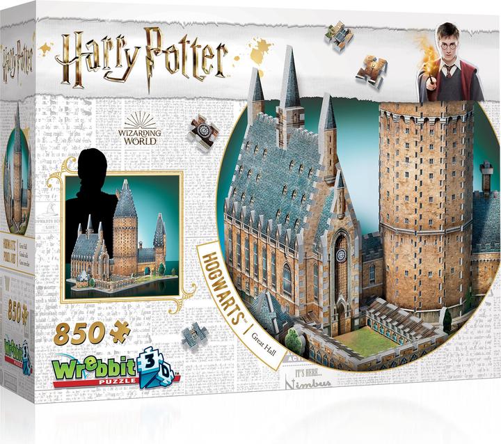 Actual product image Wrebbit 3D Hogwarts Great Hall (850 pieces)